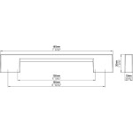 Siro Nábytková úchytka 1956 128mm chrom lesk (S14010)