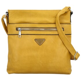 Trendy dámská koženková crossbody Laka, světle žlutá