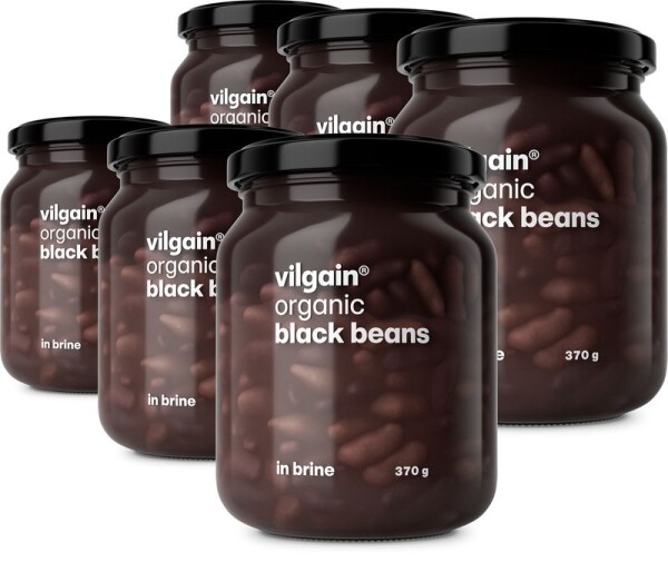 Vilgain Černé fazole v nálevu BIO – 6× 370 g