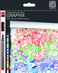 Popisovače Marabu Fineliner Colour Graphix sada 12 ks