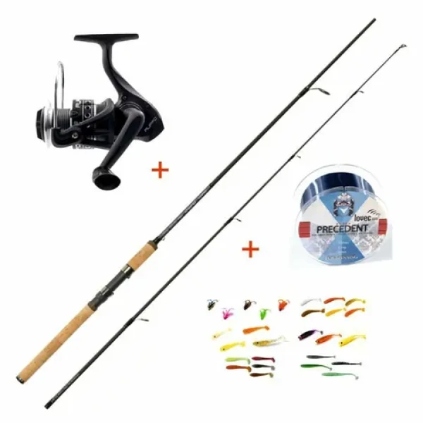 Mistrall Přívlačový set Lamberta XR Spin 2,4m 10-30g + vlasec a gumové nástrahy ZDARMA (M2140824SM)