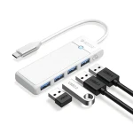 Orico PAPW4A-C3 bílá / USB hub / 4x USB-A 3.0 / kabel 1 m