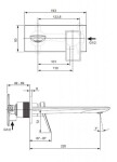 IDEAL STANDARD - Conca Tap Umyvadlová baterie pod omítku, výtok 22 cm, Silver Storm A7372GN