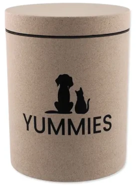 DOG FANTASY Dóza EcoStyle béžová 2300 ml / Ekologický materiál / Pevné uzavíratelné víko (454-855107)