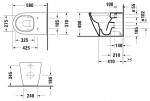 DURAVIT - D-Neo Stojící WC, zadní odpad, Rimless, bílá 2003090000