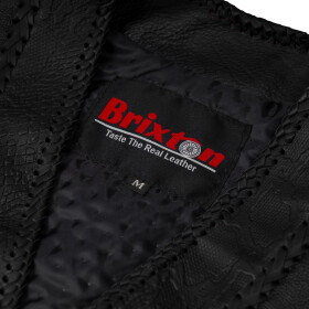 Pánská Kožená Vesta Massimo Bogart All Black Brixton Černá Velikost: XL