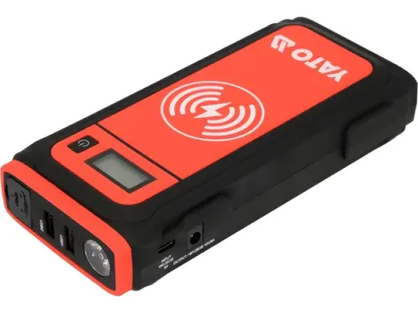 YATO Startovací zdroj a powerbanka 16000 mAh / Startovací zdroj / špičkový proud 1000 A / svítilna SOS (YT-83085)