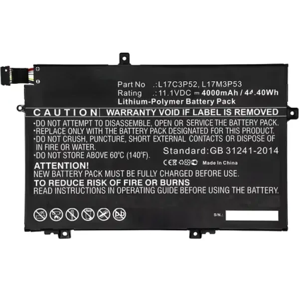 CoreParts Baterie pro notebook Lenovo ThinkPad L480 černá / Baterie pro notebook / Li-Ion / 210g (MBXLE-BA0130)