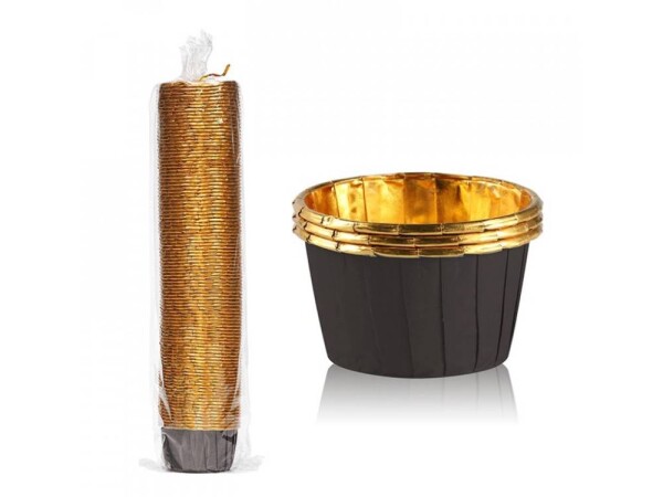 Cake Star Cake Star Alobalové pevné košíčky na muffiny hnědé se zlatým vnitřkem (50 ks)