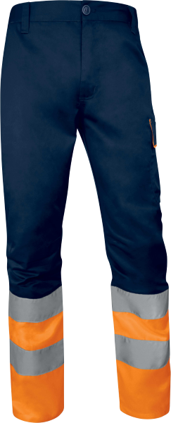 Reflexní pracovní kalhoty Delta Plus M1PA2HVCL1 Barva: Modrá/Oranžová, Velikost: 3XL (M1PA2HVCL1OR3X)