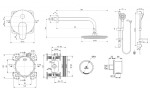 IDEAL STANDARD - Cerafine O Sprchový set s baterií pod omítku, s tělesem, 3 proudy, průměr 20 cm, chrom BD190AA