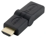 Equip HDMI redukce lomená 180° černá / Redukce / HDMI-HDMI / 1920x1080 60Hz / Zlacené konektory (118911)