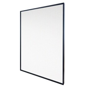 Mereo Zrcadlo hranaté, 60x80 cm, černý rám, instalace pouze na výšku CN181V