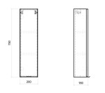 COMAD - Horní skříňka 20cm 1 dvířka DUB CAPRI 5907611647837