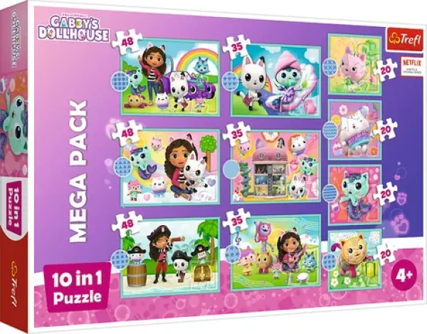 Trefl - Puzzle - Gábinin kouzelný domek MEGA PACK 10v1