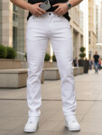 Pánské bílé džíny slim fit FashionStreet UX4487 s33
