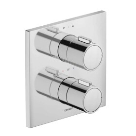 DURAVIT - Termostatická baterie pod omítku, pro 2 spotřebiče, s tělesem, chrom TH4200007010