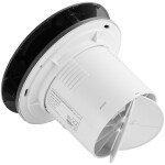 CERANO - Koupelnový axiální kulatý ventilátor s časovým doběhem - 12W, potrubí 100mm - černá matná CER-978809
