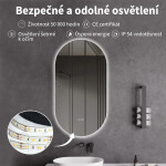 CERANO - Koupelnové LED zrcadlo Luno - 50x100 CER-8050BD79944