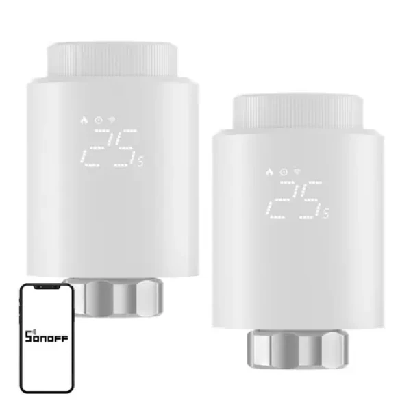 Sonoff TRVZB 2 ks / Termostatická hlavice / ZigBee / Chytré vytápění (TRVZB 2Pack)
