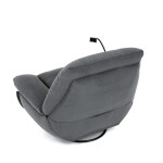 Polohovací křeslo, elektrické zabudované ovládání, šedá, látka, TV-7081 GREY2