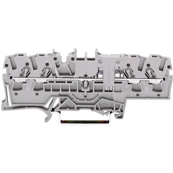 WAGO 2002-1801 průchodková svorka 5.20 mm pružinová svorka osazení: L šedá 1 ks