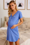 Dámská těhotenská košile 9505 blue - Doctornap světle modrá S