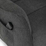 Relaxační křeslo, elektrické kabelové ovládání, šedá, látka, TV-L8960 GREY2