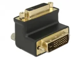 Delock Adaptér DVI 24+1 (M) - DVI 24+5 (F) / 90° pravoúhlý (65866)