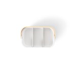 Stohovatelný organizér 28x18 cm Umbra BELLWOOD - bílý/přírodní