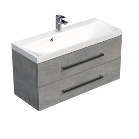 Koupelnová skříňka s umyvadlem SAT Cube Way 100x53x40 cm beton CUBE2100ZBE CUBE2100ZBE
