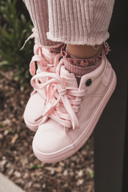 Dětské klasické vysoké tenisky Big Star LL374003 růžové 34