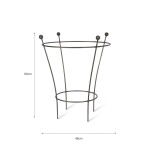 Garden Trading Kovová podpora pro rostliny Flared Plant Support, šedá barva, kov