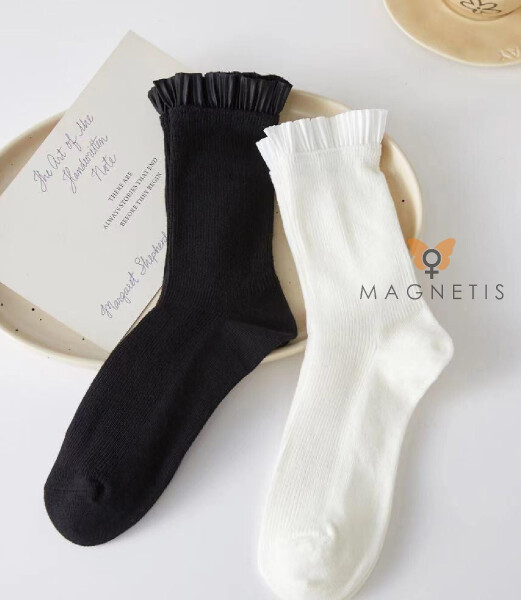 Ponožky Magnetis QR5001 Frill bílá univerzální