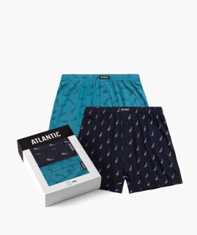 Pánské volné boxerky ATLANTIC 2Pack vícebarevné Velikost: