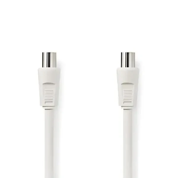 Nedis Koaxiální kabel IEC(M)-IEC(F) 10 m bílá / Koaxiální kabel / 75 Ohm / Dvojité stínění / 90 dB (CSGP40000WT100)