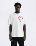 Tričko Thinking MU Tape Heart Aaron Tee WHITE