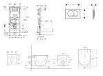 GEBERIT - Duofix Set předstěnové instalace, klozetu Nefia a sedátka softclose, tlačítko Delta, bílá SANI11CA31113