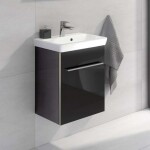 VILLEROY & BOCH - Avento Umyvadlová skříňka, 43x51x35 cm, 1 dvířka, Crystal Black A88700B3