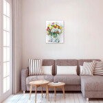 Antistresové omalovánky TSvetnoy TSvetnoy, LG148e, Diamond painting - diamantové malování, 40 x 50 cm, Kytice s brusinkami