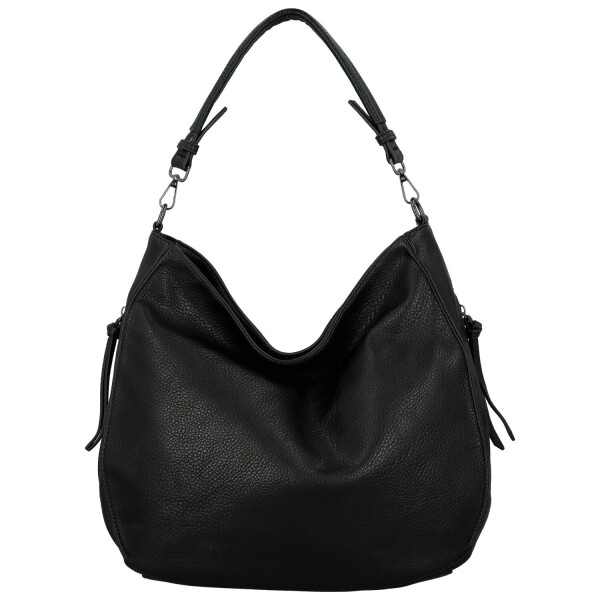 Trendy dámská koženková kabelka na rameno Elleame, černá