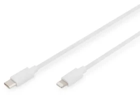 Digitus bílá / Nabíjecí a datový kabel / USB-C - Lightning / MFI / 2 m (DB-600109-020-W)