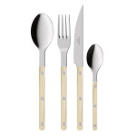 SABRE PARIS 4-dílná sada příborů Bistrot Brillant – Faux Horn, bílá barva