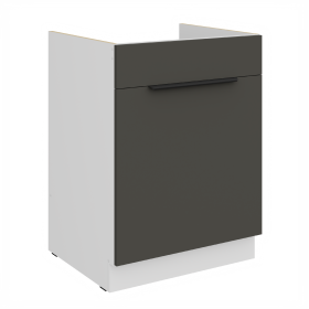 Spodní skříňka pod dřez Aria 60 ZL 1S BB - Premium Box Barva korpusu: Bílá, Barva dvířek: GR - Graphite AFM