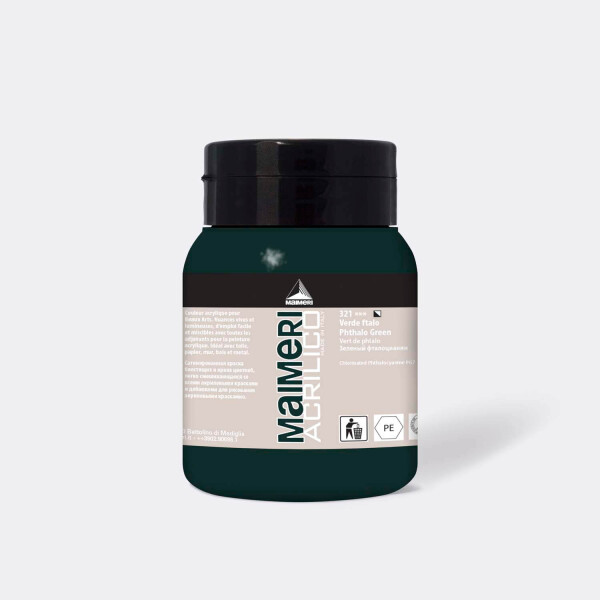 Akrylová barva Maimeri Acrilico 500 ml – Phthalo Green