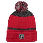 Outerstuff Dětská zimní čepice Detroit Red Wings NHL Puck Pattern Cuffed Pom