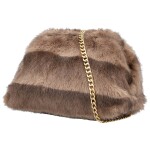 Stylová dámská plyšová crossbody kabelka Bateia, khaki