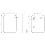SAPHO - AROWANA zrcadlo v rámu 60x80cm, černá mat AWB0600