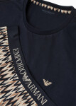 Pánské pyžamo 112101 4R583 18855 hnědé se vzorem - Emporio Armani M