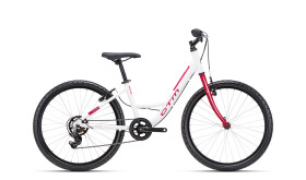 Dětské kolo CTM MISSY 24", barva bílá / tmavěbordová, model 2026 - ZDARMA dopravné, seřízení a odborná montáž!